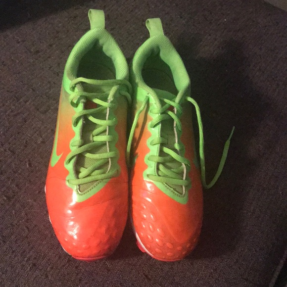 Pink gym shoes and green and orange cleats - Picture 2 of 2